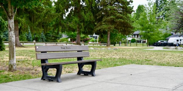 Wishbone Buddy Bench at James Park Elementary in Port Coquitlam BC (1)